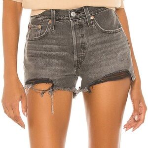 Levi’s 501 Distressed High Rise Jean Shorts, Size 26
